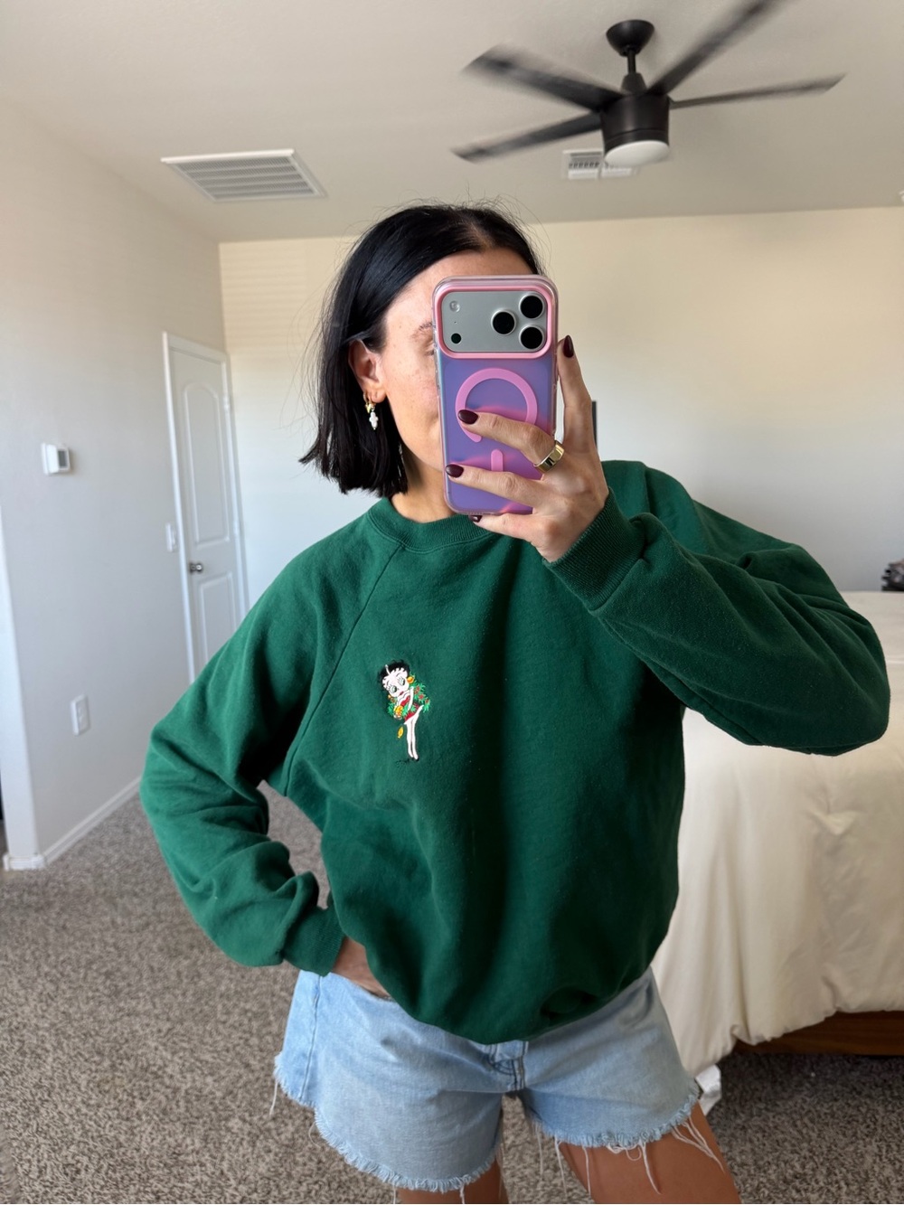 Vintage Betty boop Christmas crew neck sweatshirt